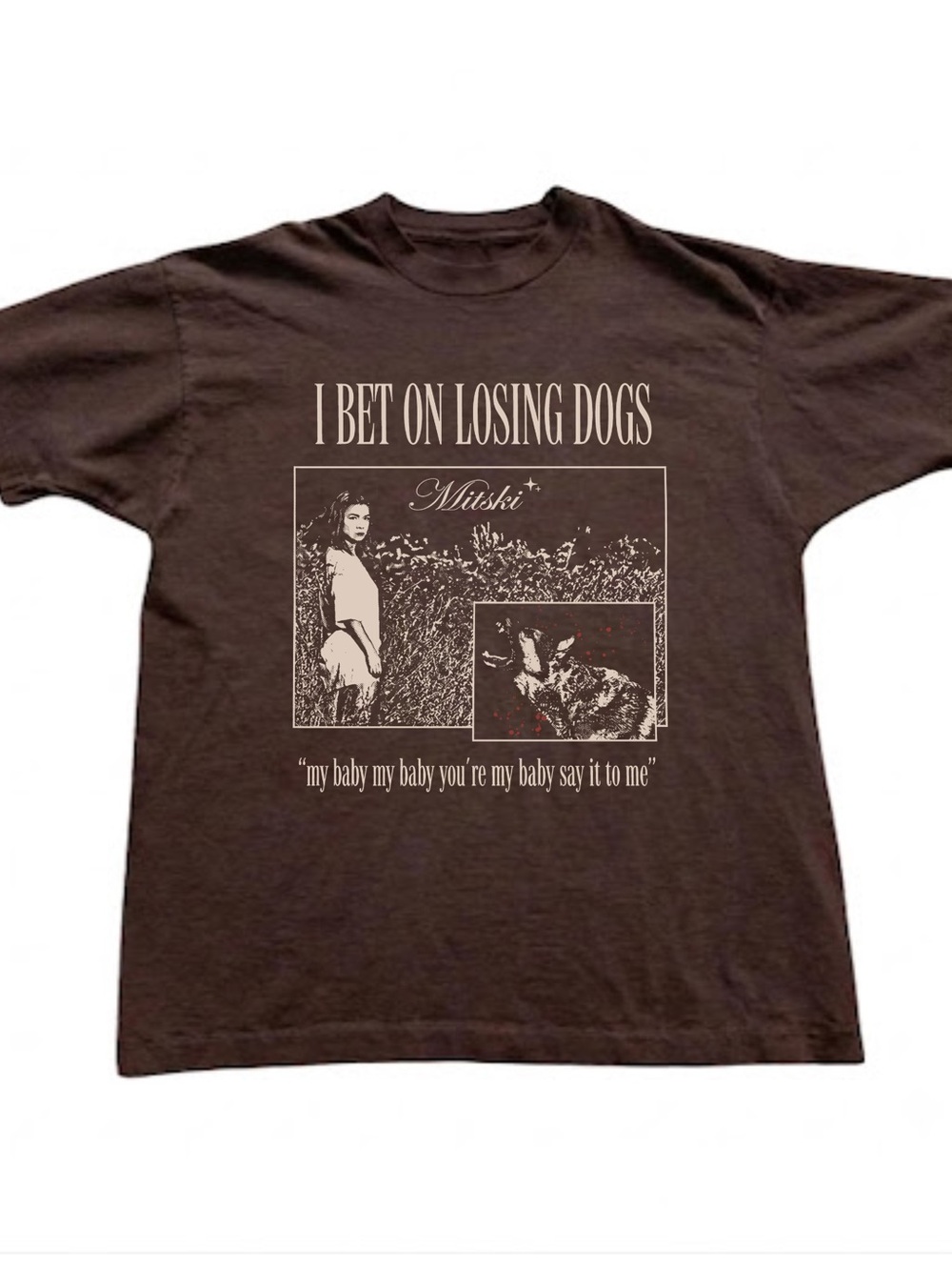 Gildan Brown Song Graphic Tee